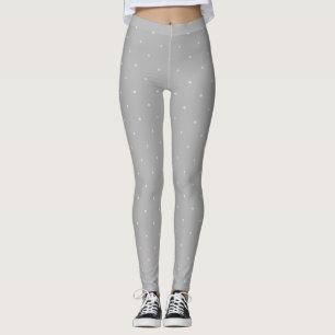 Pastellrosa Blau-Punktmuster-Leggings Leggings