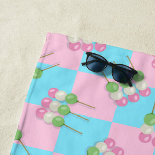 Pastellrosa Blau Schachtel Dango Beach Handtuch
