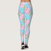 Pastellrosa Blau Schachtel Dango Leggings (Rückseite)