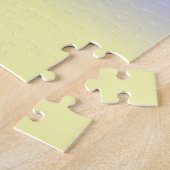 Pastellrosa, Blau und Gelb mit Monogramm Puzzle (Seite)