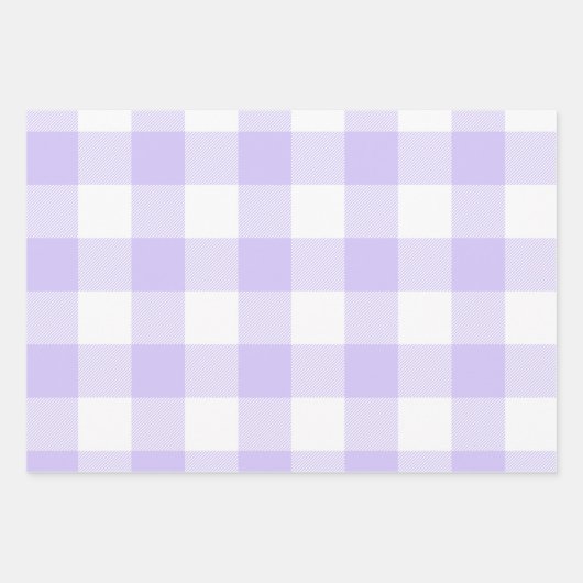 Pastellrosa Blau und Lila Ostern Gingham Multi Geschenkpapier Set (Vorderseite 3)