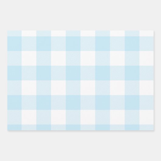 Pastellrosa Blau und Lila Ostern Gingham Multi Geschenkpapier Set (Vorderseite 2)