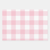 Pastellrosa Blau und Lila Ostern Gingham Multi Geschenkpapier Set (Vorderseite)