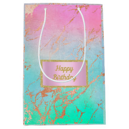 Pastellrosa-blaue Marmorgeschenktüte Gefallen neue Mittlere Geschenktüte