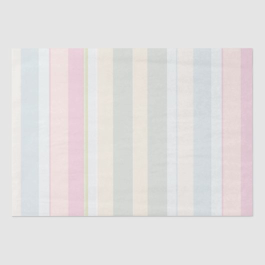 Pastellrosa Blauer Streifen Seidenpapier (Vorderseite)