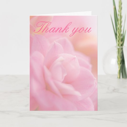 Pastellrosa Blume ... Dankeskarte (Vorderseite)