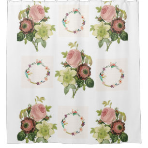 Pastellrosa Blume duschen ihren Vorhang