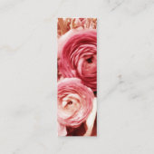 Pastellrosa Blume Lesezeichen Mini Visitenkarte (Rückseite)