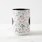 Pastellrosa Blume Muster Tasse (Zentrum)