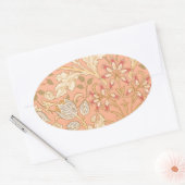 Pastellrosa Blume Ovaler Aufkleber (Umschlag)
