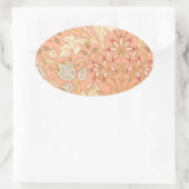 Pastellrosa Blume Ovaler Aufkleber (Tasche)