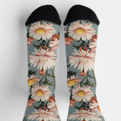 Pastellrosa Blume Socken (Oben)