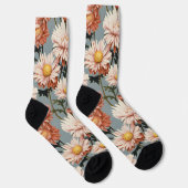 Pastellrosa Blume Socken (Rechts)