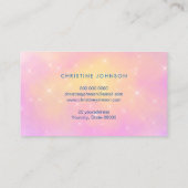 Pastellrosa Blume Visitenkarte (Rückseite)