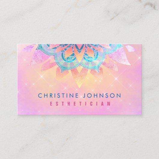 Pastellrosa Blume Visitenkarte (Vorderseite)