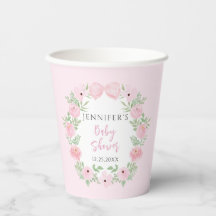 Pastellrosa Blumenkranz Babydusche