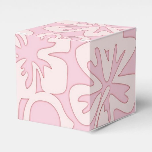 Pastellrosa Blumenkunst Geschenkschachtel (Vorderseite)