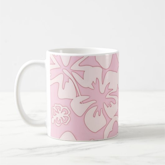 Pastellrosa Blumenkunst Kaffeetasse (Links)