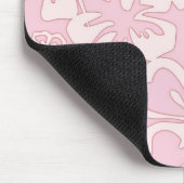 Pastellrosa Blumenkunst Mousepad (Ecke)