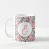 Pastellrosa Blumenmuster Kaffeetasse (Links)