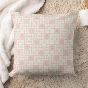 Pastellrosa Blumenmuster Kissen