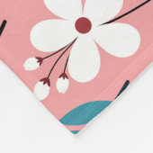 Pastellrosa Blumenmuster Nahtloses Muster. Fleecedecke (Ecke)