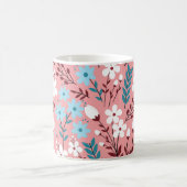 Pastellrosa Blumenmuster Nahtloses Muster. Kaffeetasse (Mittel)
