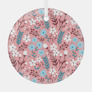 Pastellrosa Blumenmuster Nahtloses Muster. Ornament Aus Glas