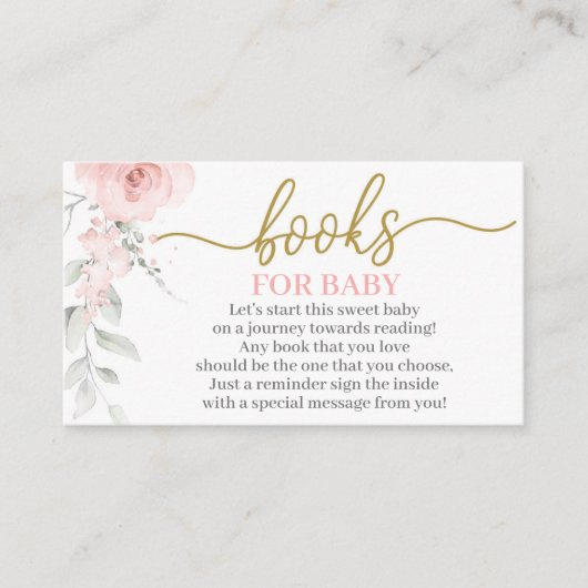 Pastellrosa Blüte bringen eine Buchumschließkarte  Begleitkarte (Vorderseite)