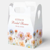 Pastellrosa Bohemische Wildblume Brautparty Geschenkschachtel (Geöffnet)