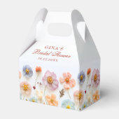 Pastellrosa Bohemische Wildblume Brautparty Geschenkschachtel (Vorderseite)