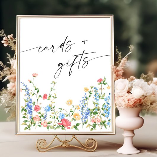 Pastellrosa Bohemische Wildblumen Karten und Gesch Poster