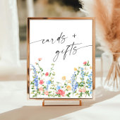 Pastellrosa Bohemische Wildblumen Karten und Gesch Poster