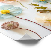 Pastellrosa Boho Wildblumen Abschlussfeier Poster (Ecke)