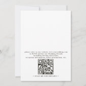 Pastellrosa Boho Wildblumen QR-Code Hochzeit Einladung (Rückseite)