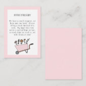 Pastellrosa Buch für die Kinderkarte Begleitkarte (Vorne/Hinten)