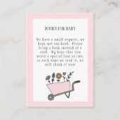 Pastellrosa Buch für die Kinderkarte Begleitkarte (Vorderseite)