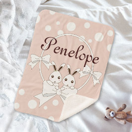 Pastellrosa cremefarbenes Band und Niedliches Zwil Sherpadecke