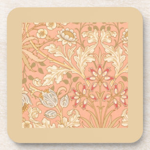 Pastellrosa Dekorative Blumen Getränkeuntersetzer