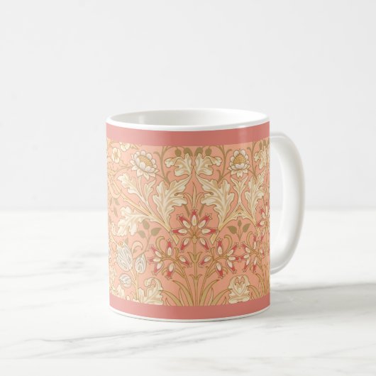 Pastellrosa Dekorative Blumen Kaffeetasse (VorderseiteRechts)