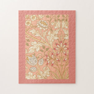 Pastellrosa Dekorative Blumen Puzzle
