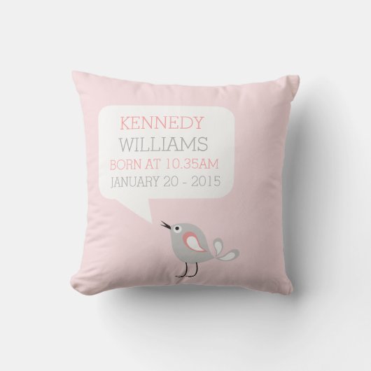 Pastellrosa des kissen (Vorderseite)