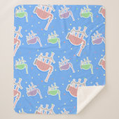 Pastellrosa Dudelsack Sherpadecke (Vorderseite)