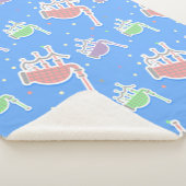 Pastellrosa Dudelsack Sherpadecke (3/4)