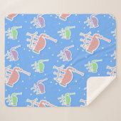 Pastellrosa Dudelsack Sherpadecke (Vorderseite (Horizontal))