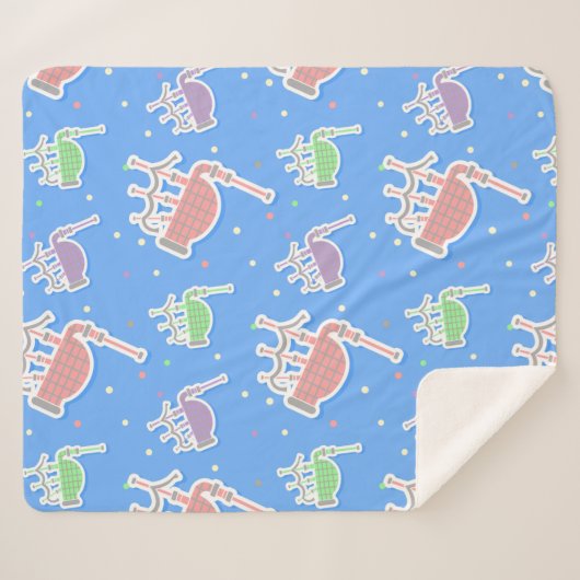 Pastellrosa Dudelsack Sherpadecke (Vorderseite (Horizontal))