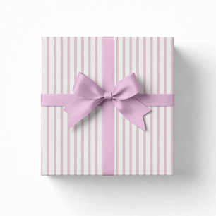 Pastellrosa Dusche für Kinder/cremefarben gestreif Geschenkpapier