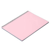 Pastellrosa einfarbig minimalist notizblock (Linke Seite)
