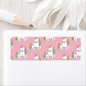 Pastellrosa Einhornmuster-Etikett (Insitu)