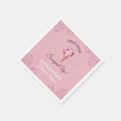 Pastellrosa Eiscreme-Brautparty Serviette (Ecke)